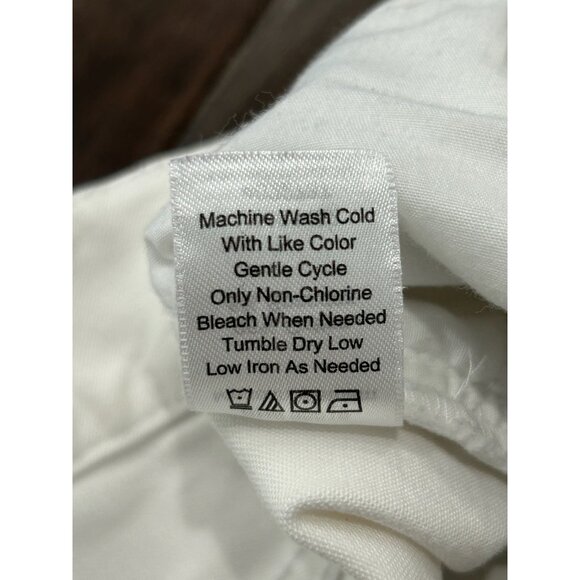 Coldwater Creek Natural Fit Crop Leg Capri Pants White Sz 14 Casual Minimalist - Picture 8 of 10